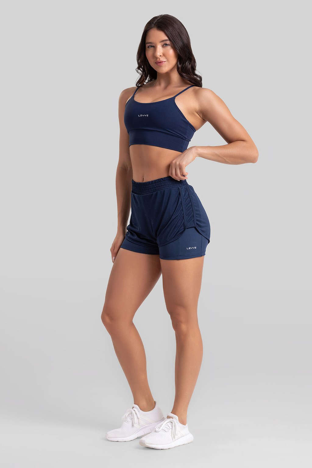 Top Duplo + Shorts Duplo Marinho